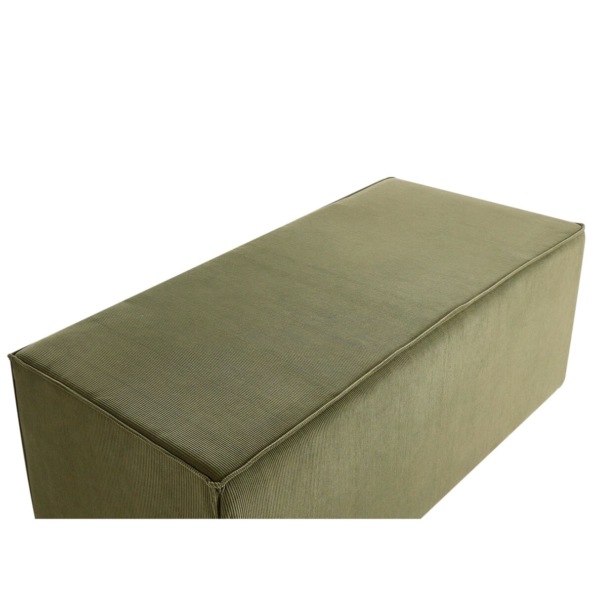 Puf sztruksowy ciemnozielony VINITA