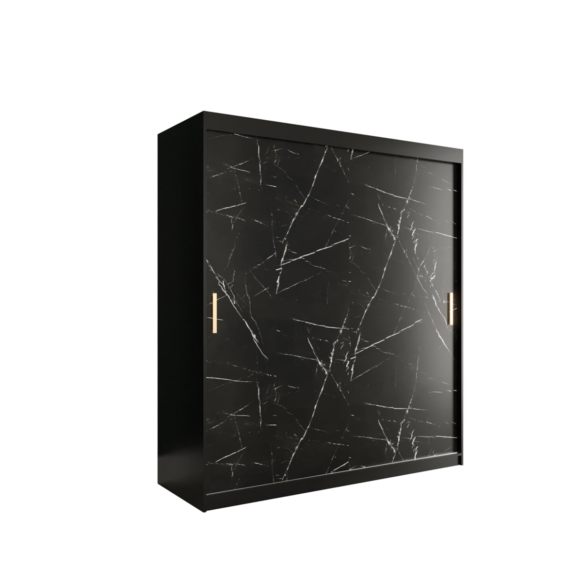 Szafa przesuwna Garderoba MARMUR T 180 gł. 62 czarny