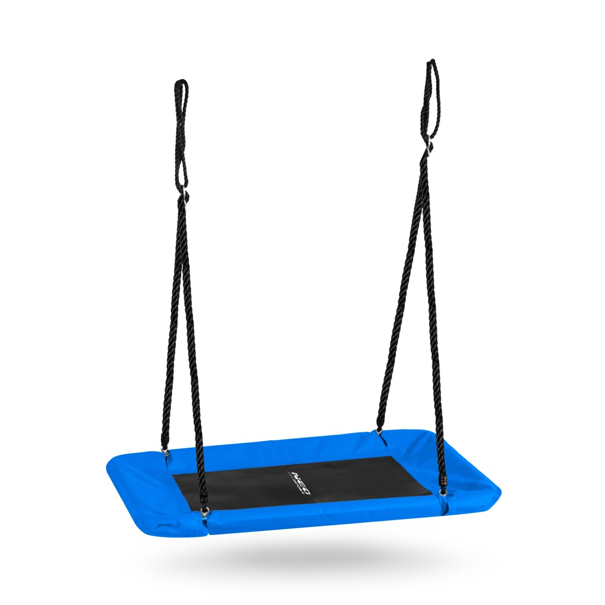 Huśtawka ogrodowa Neo-Sport bocianie gniazdo fotel wiszący 110x70 cm czarno-niebieska