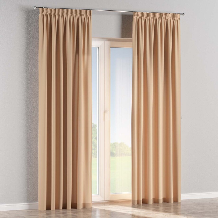 Zasłona na taśmie marszczącej 1 szt. 130x245 caffe latte (beżowy)