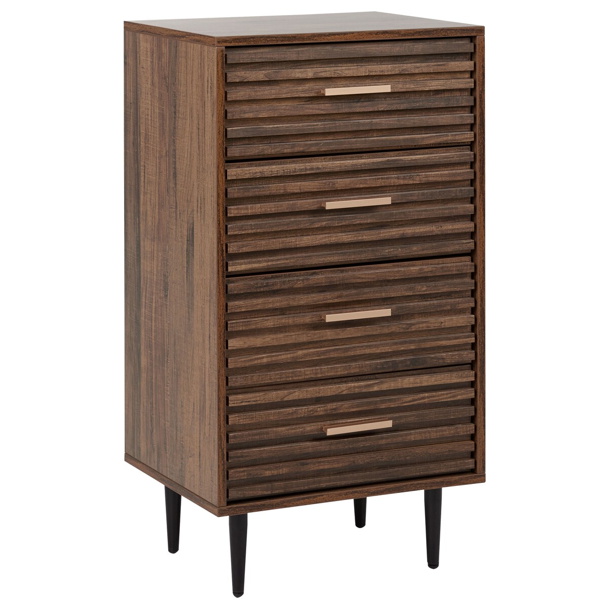 Komoda 4 szuflady KEITH Ciemnobrązowy