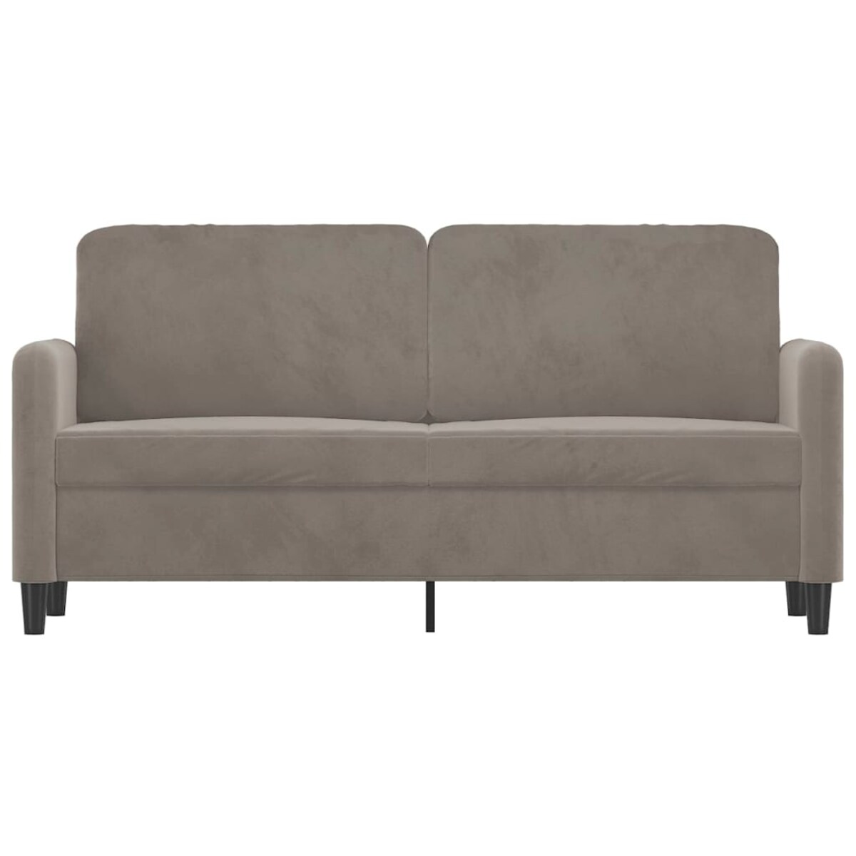 vidaXL Sofa 2-osobowa, jasnoszara, 140 cm, tapicerowana aksamitem