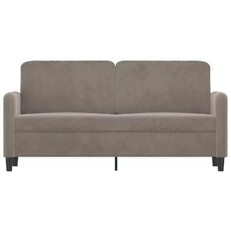 vidaXL Sofa 2-osobowa, jasnoszara, 140 cm, tapicerowana aksamitem