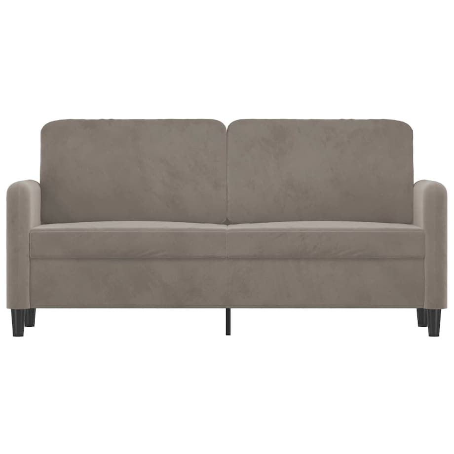 vidaXL Sofa 2-osobowa, jasnoszara, 140 cm, tapicerowana aksamitem