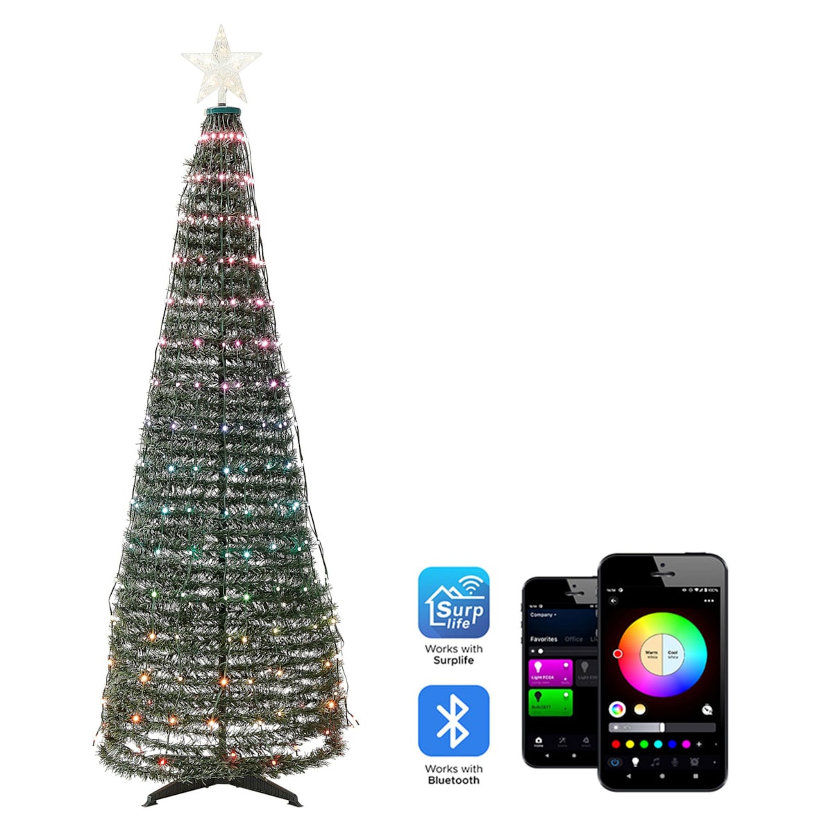 Choinka ze światełkami 188 cm Zielony SAARLOQ