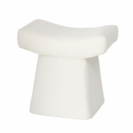 Taboret w pluszowym obiciu LIDAL, wys. 45 cm