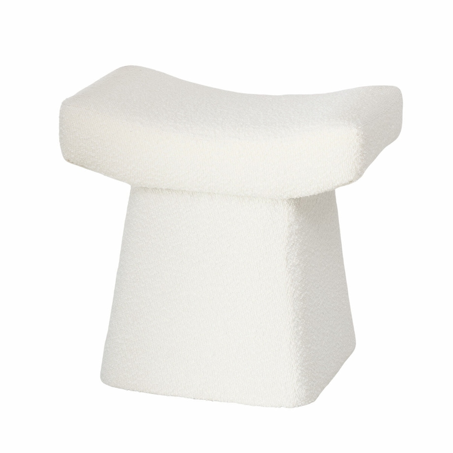 Taboret w pluszowym obiciu LIDAL, wys. 45 cm