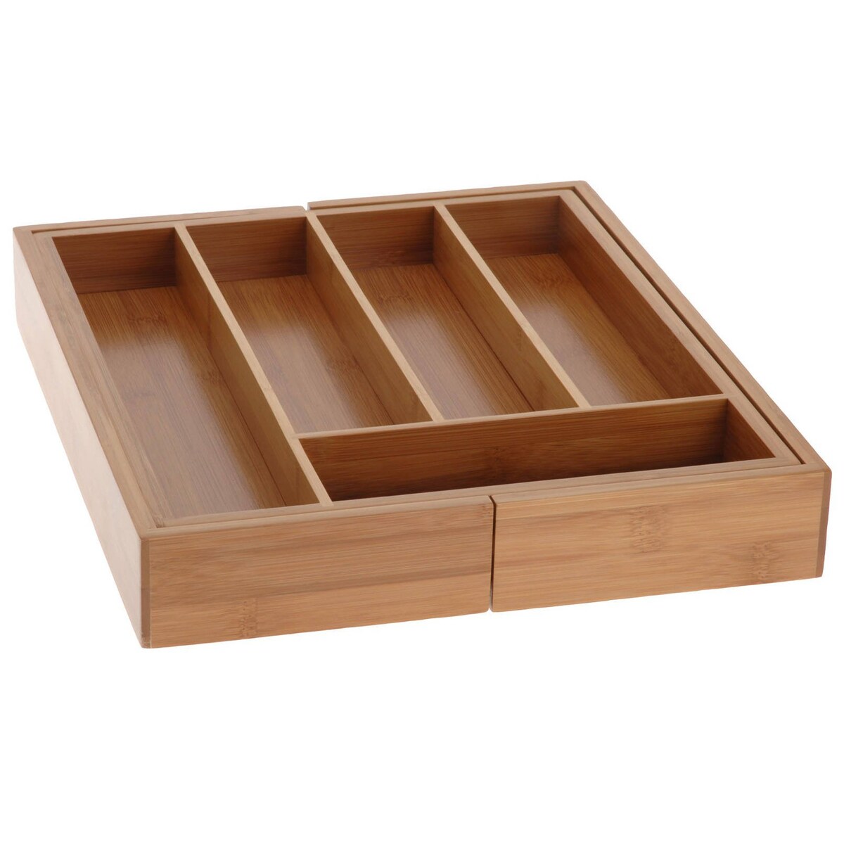 Rozsuwany pojemnik na sztućce, wkład do szuflady, 28,5 - 45 x 34 x 5 cm