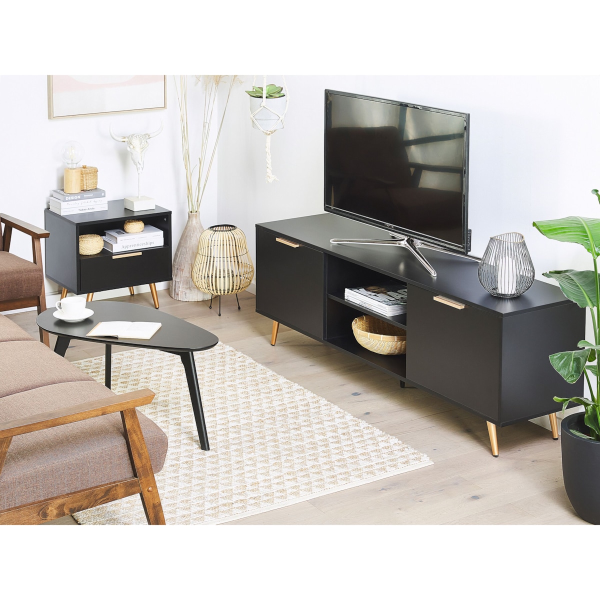 Szafka RTV czarna INDIO