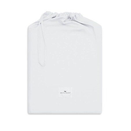 Prześcieradło perkalowe z gumką pure white 140 x 200 cm