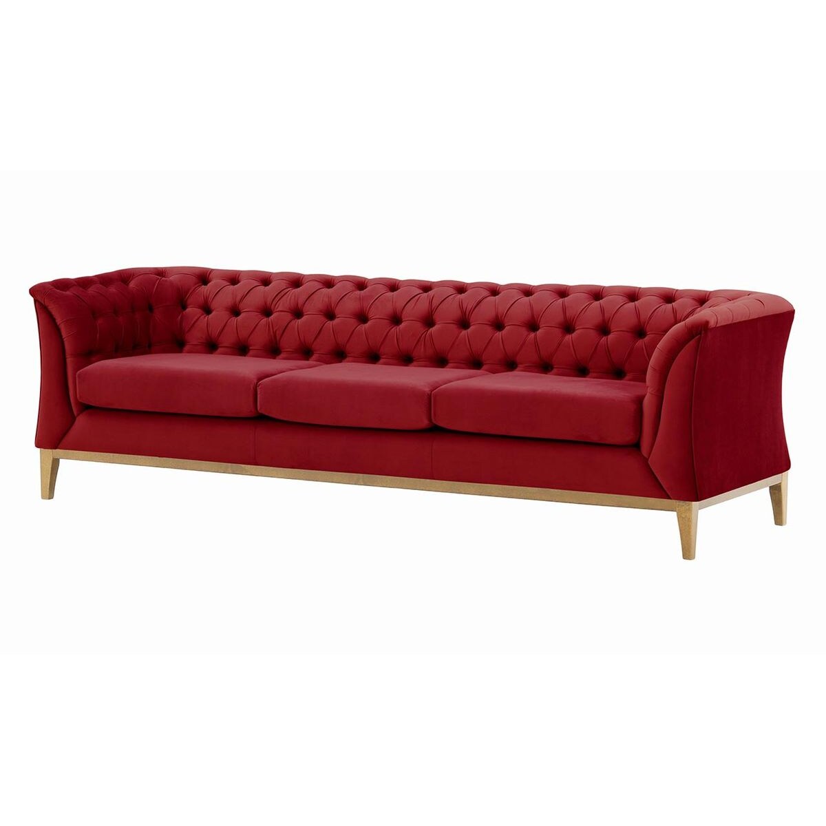 Sofa trzyosobowa Chesterfield Modern Wood-Velluto 7
