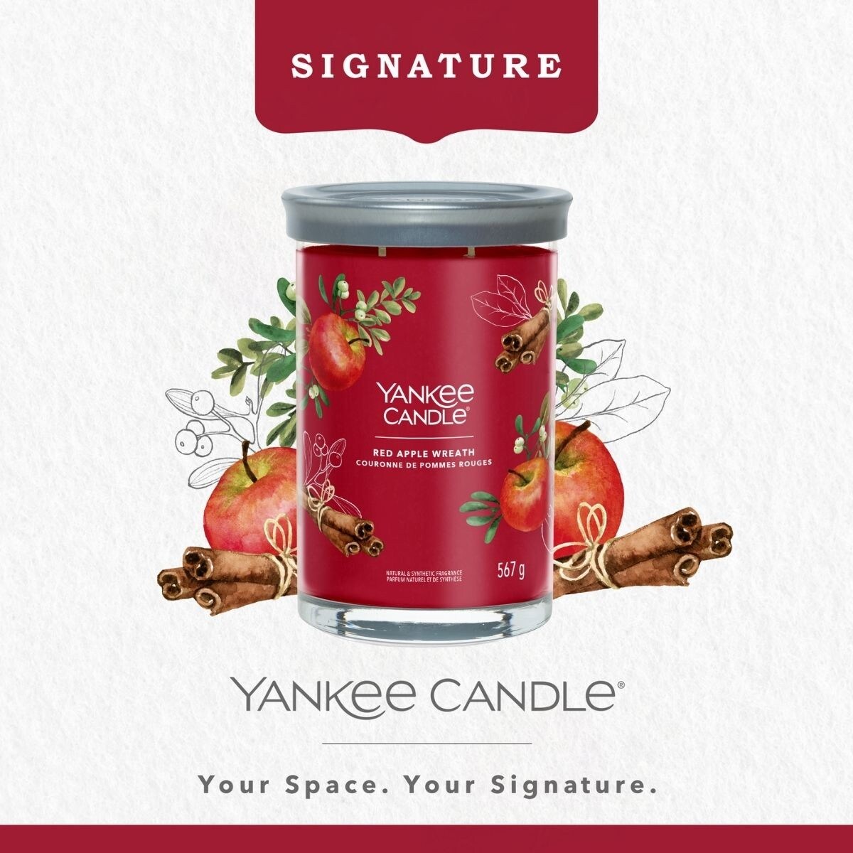 YC SIGNATURE Tumbler duży RED APPLE WREATH