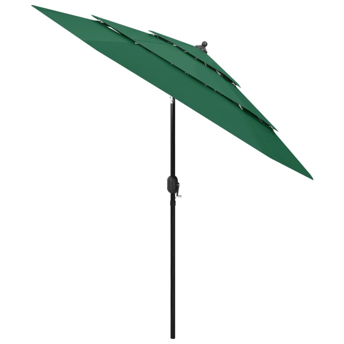 vidaXL 3-poziomowy parasol na aluminiowym słupku, zielony, 2,5 m