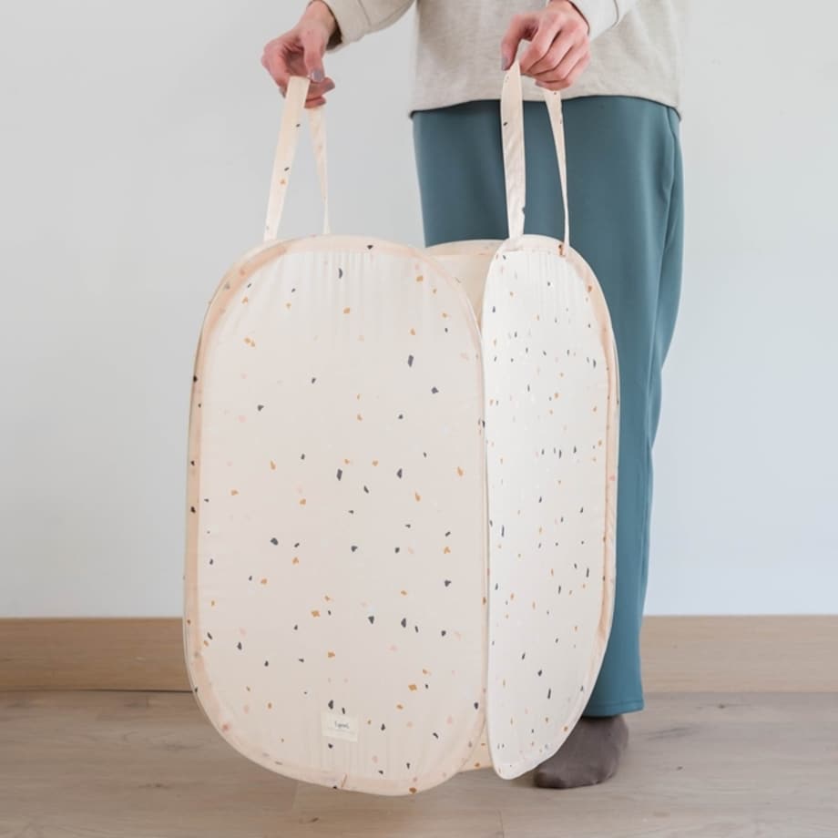 3 Sprouts Kosz Na Pranie i Zabawki Pop-up Terrazzo Beige