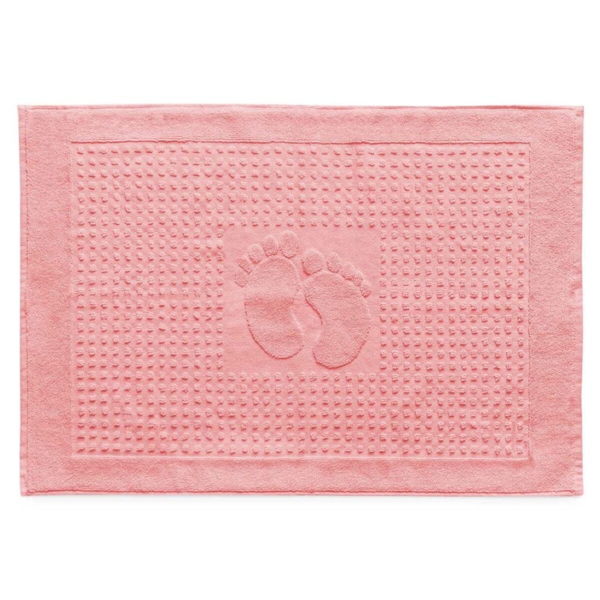 Dywanik łazienkowy 50x70 Stopki, 100% bawełna, kolor ciemny róż