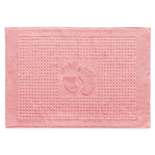 Dywanik łazienkowy 50x70 Stopki, 100% bawełna, kolor ciemny róż