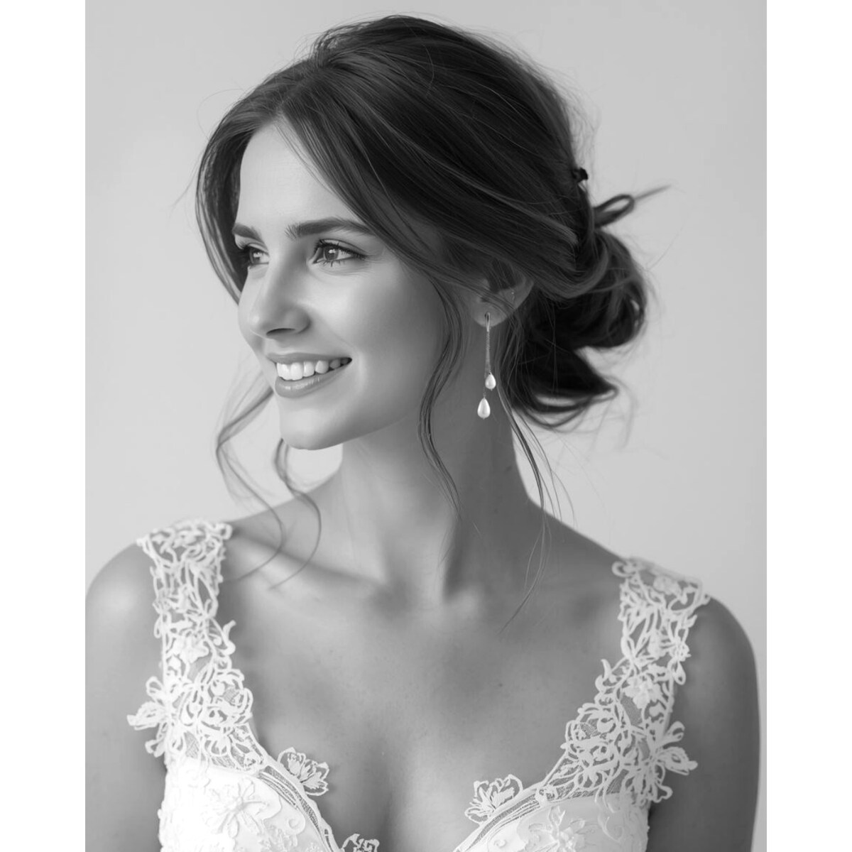 Srebrne długie kolczyki łańcuszki perły krople WISZĄCE ślubne ozdobne