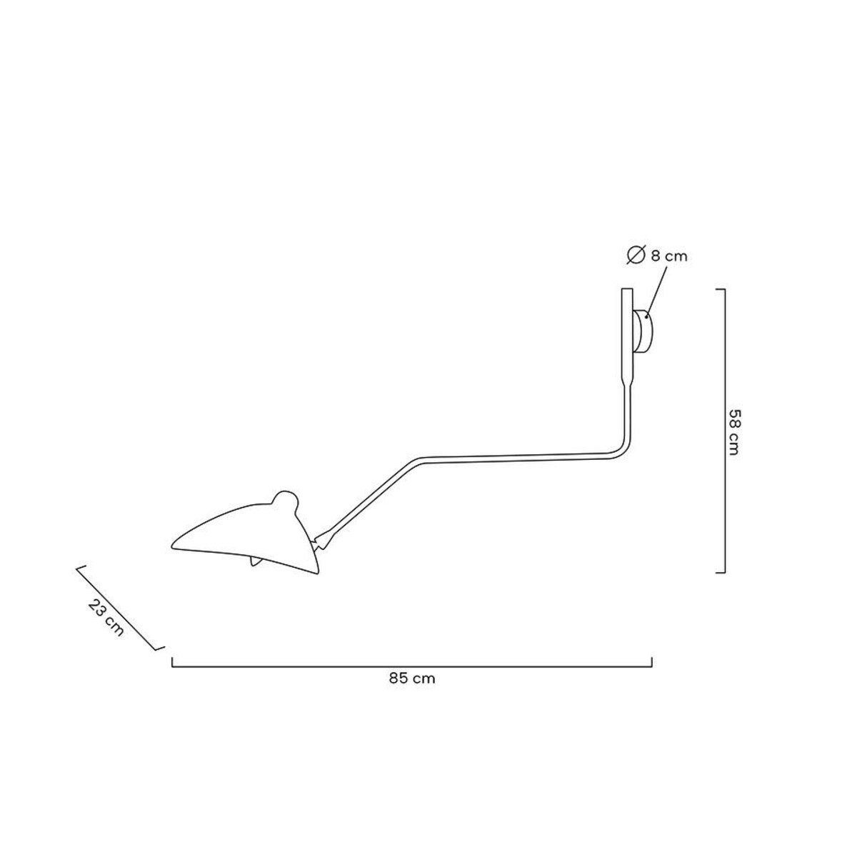 Kinkiet ścienny regulowany Raven MSE1501100204 Moosee klosz satynowy czarny