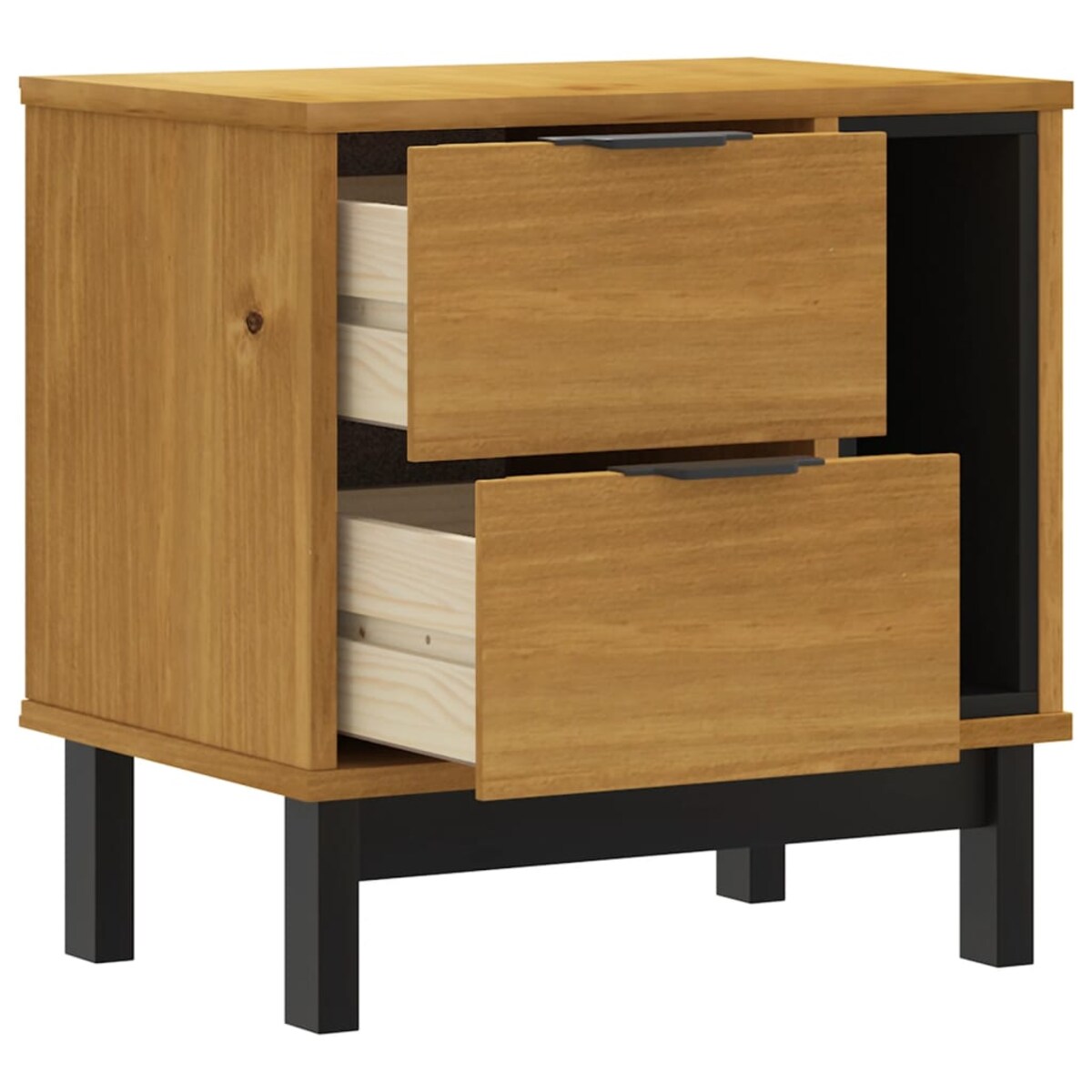 vidaXL Szafka nocna FLAM, 49x35x50 cm, lite drewno sosnowe