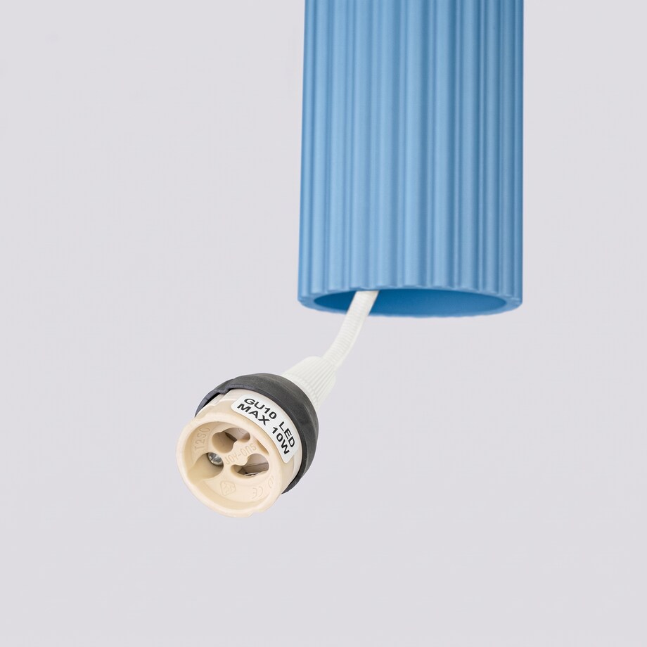 Lampa wisząca KARBON 1 błękitna