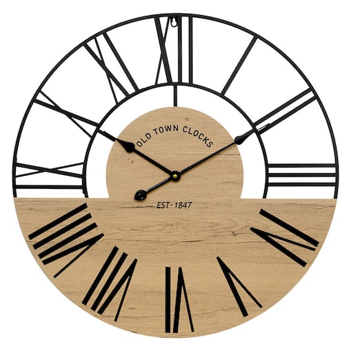Zegar ścienny industrialny CLOVIS, Ø 70 cm