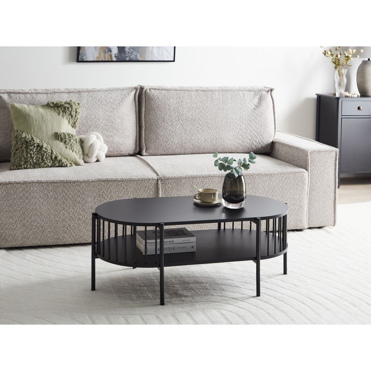 Stolik kawowy MDF Czarny OREANA