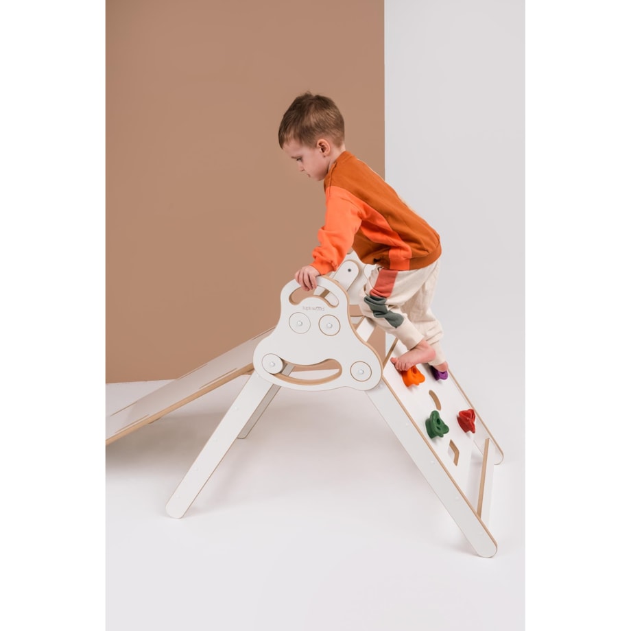 Drabinka Pikler ŚCIANKA WSPINACZKOWA + DUŻA zjeżdżalnia CHMURKI