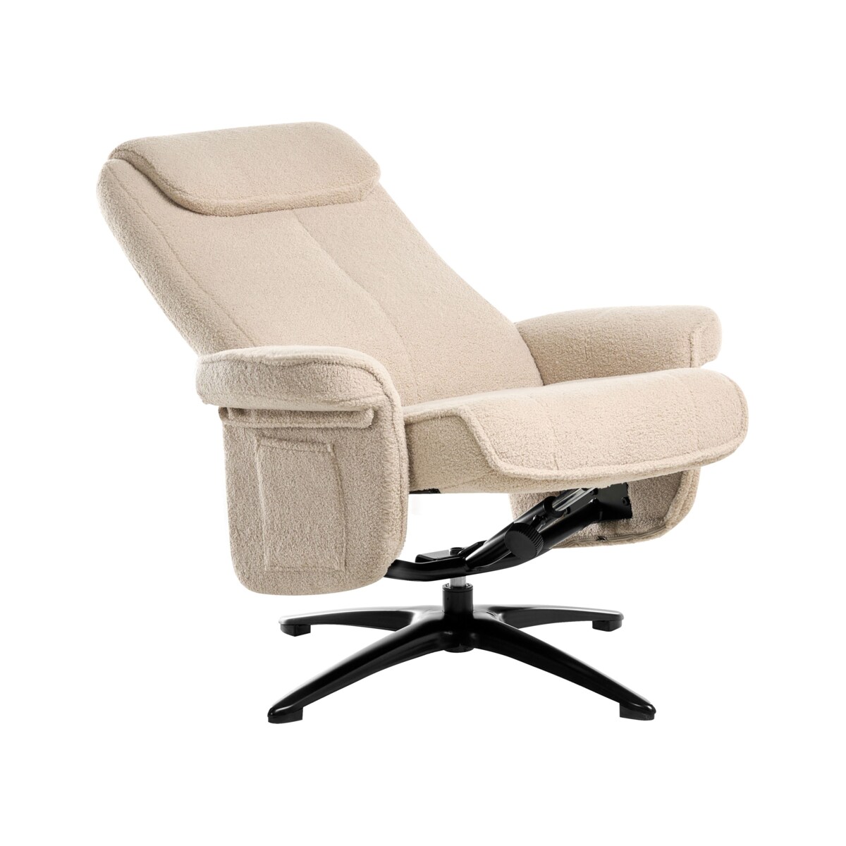 Rozkładany fotel GERAS Boucle Beżowy