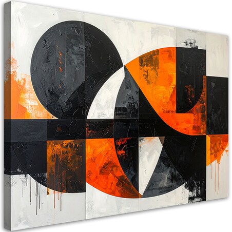 Obraz do salonu biura kuchni, Abstrakcyjne koła kształty pomarańczowy