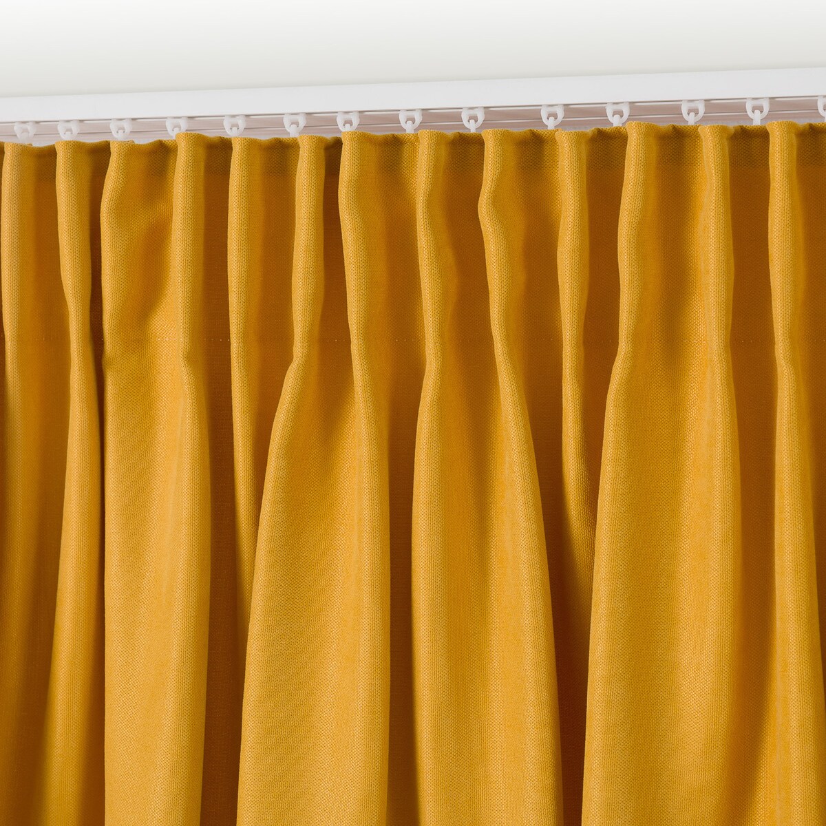 Zasłona na taśmie marszczącej miodowa aksamitna 140 x 280 cm 1 szt. 140x280 żółty