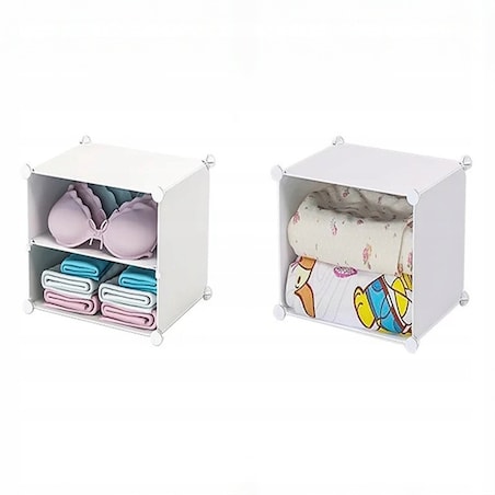 Szafa modułowa 5 półek regał szafka słupek garderoba ubraniowa biała 185 cm