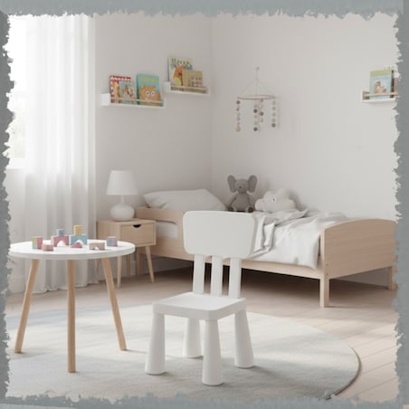 Krzesełko dla dzieci plastikowe z oparciem wygodne do pokoju białe