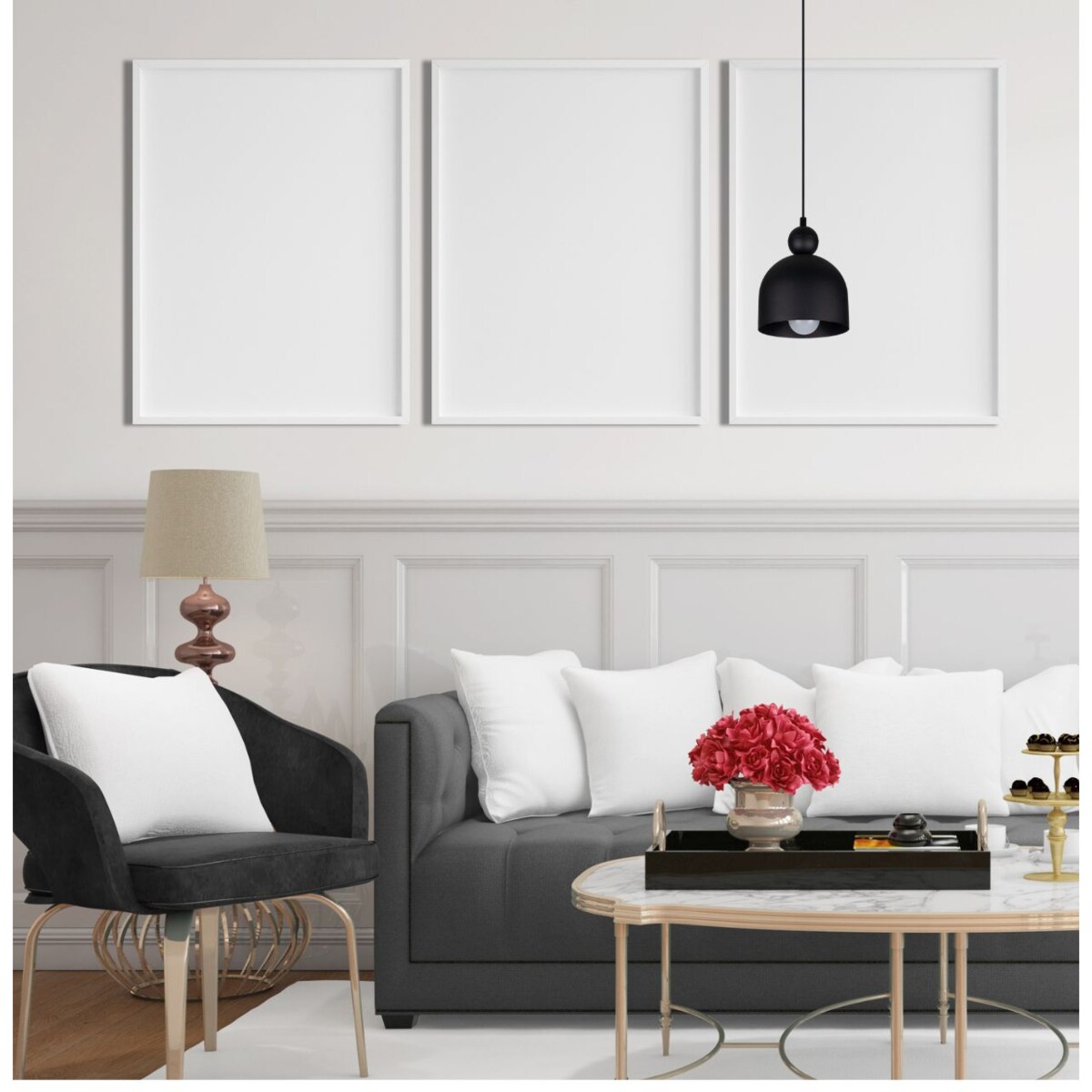 Lampa sufitowa BERYL 0607 HEXE kolor czarny