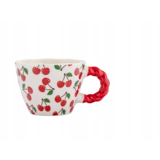 Filiżanki 300 ml 2szt w Wiśnie Kubki do Kawy i Herbaty latte napoje komplet