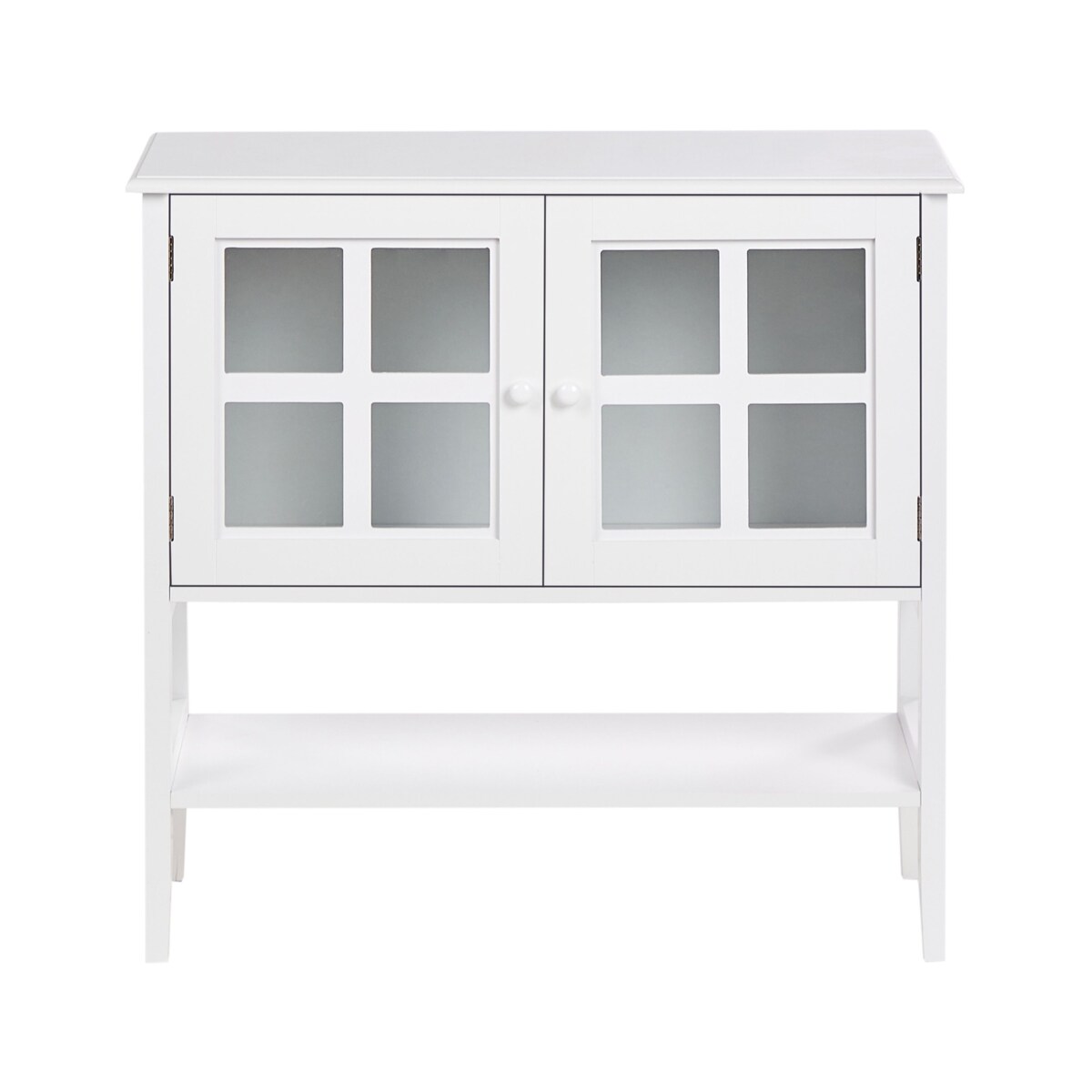 Witryna Z półką INLET Drewno 80 cm 36 cm Biały