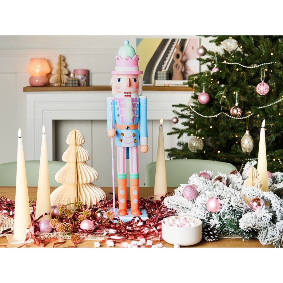 Figurka dekoracyjna HARKAN Dziadek do orzechów 50 cm Niebieski