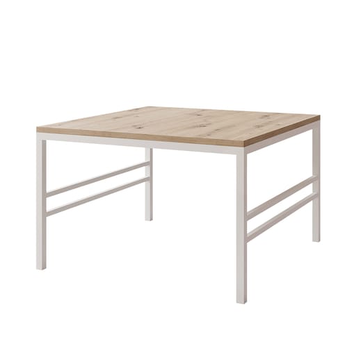 Stolik kawowy DĄB ARTISAN BLAT, BIAŁY stelaż 70cm FORMA