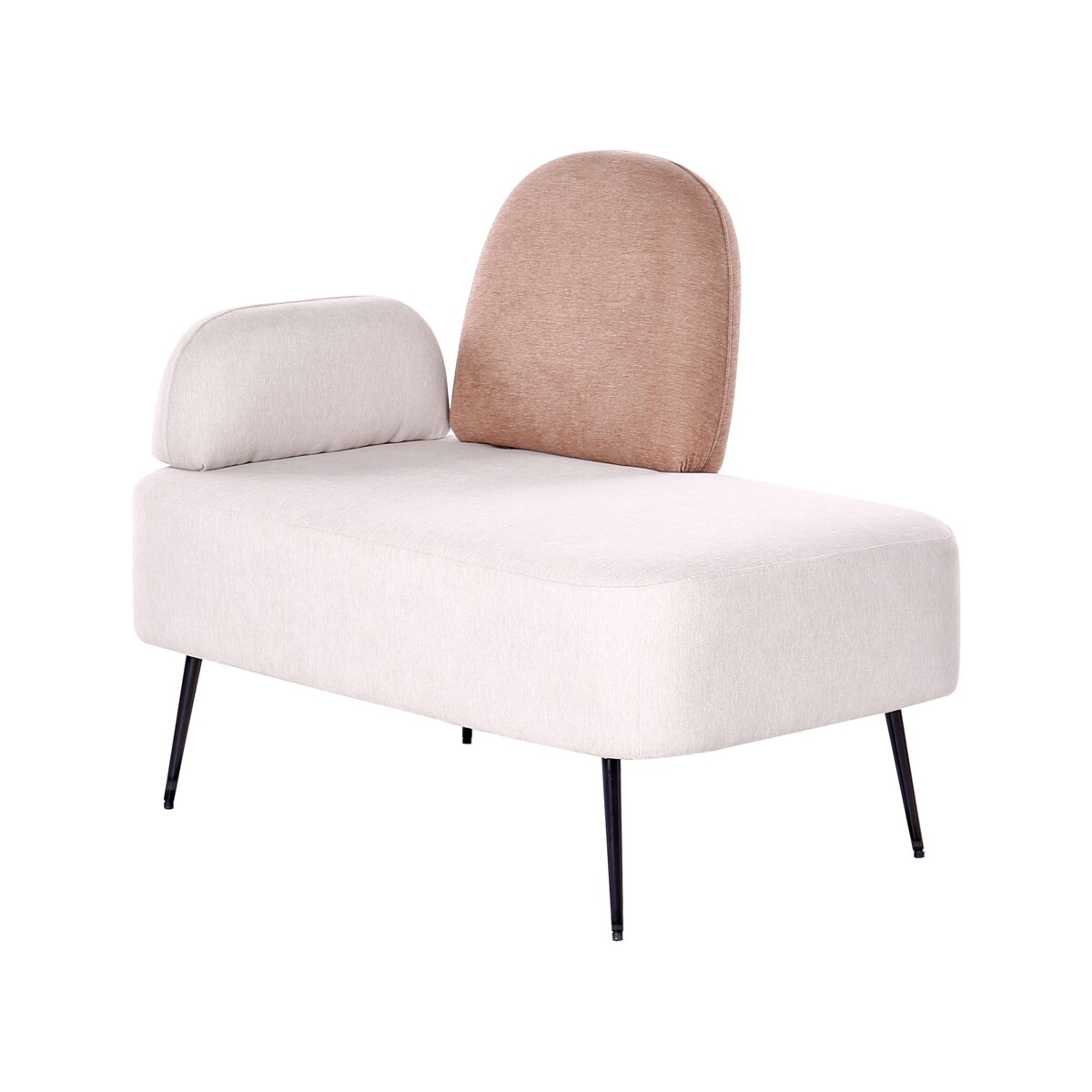 Szezlong lewostronny brązowy ARCEY