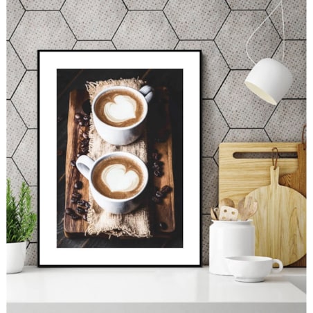 Poster Story, Plakat, Obraz - Kawa z Serduszkiem, wymiary 21 x 30 cm