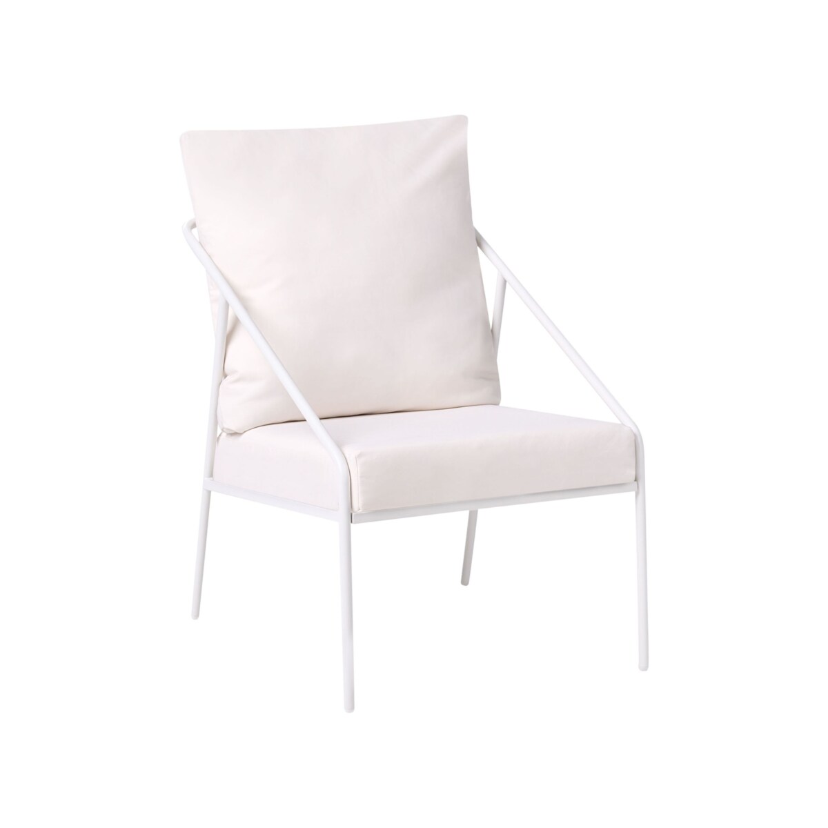 Zestaw ogrodowy ze stolikiem dla 4 osób USTICA Metal Biały