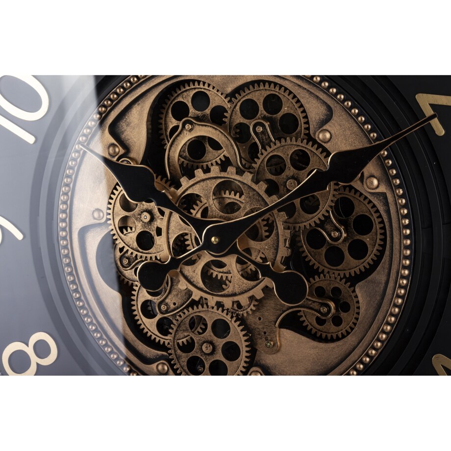 Zegar ścienny metalowy 66x66x9,5 cm OROGLIO czarny