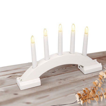 Świecznik 5 LED świąteczny LATARENKA na boże narodzenie TIMER baterie JUMI
