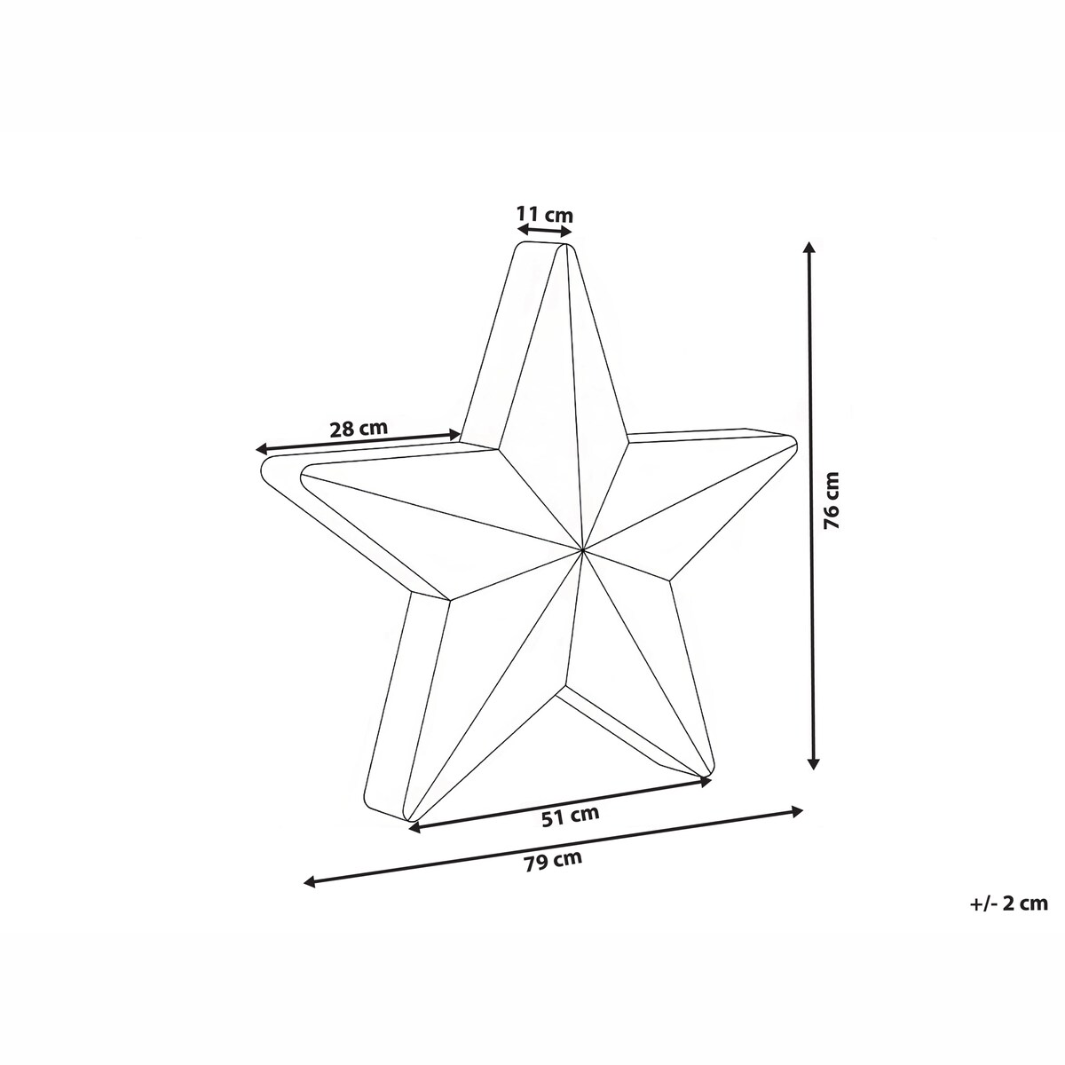 Lampa ogrodowa stojąca LED OLSAN Gwiazda 76 cm Biały