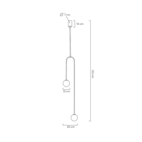 Lampa wisząca Low MSE010100261 szklane kule białe czarne