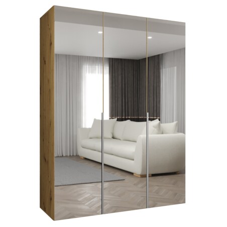 Szafa uchylna otwierana ALICANTE 3 150 wys. 202 cm Artisan + u. Czarny