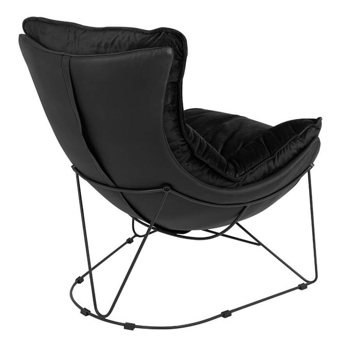 Przytulny fotel do salonu Otilia stand velvet MSE01000302 King Home poduszka czarny