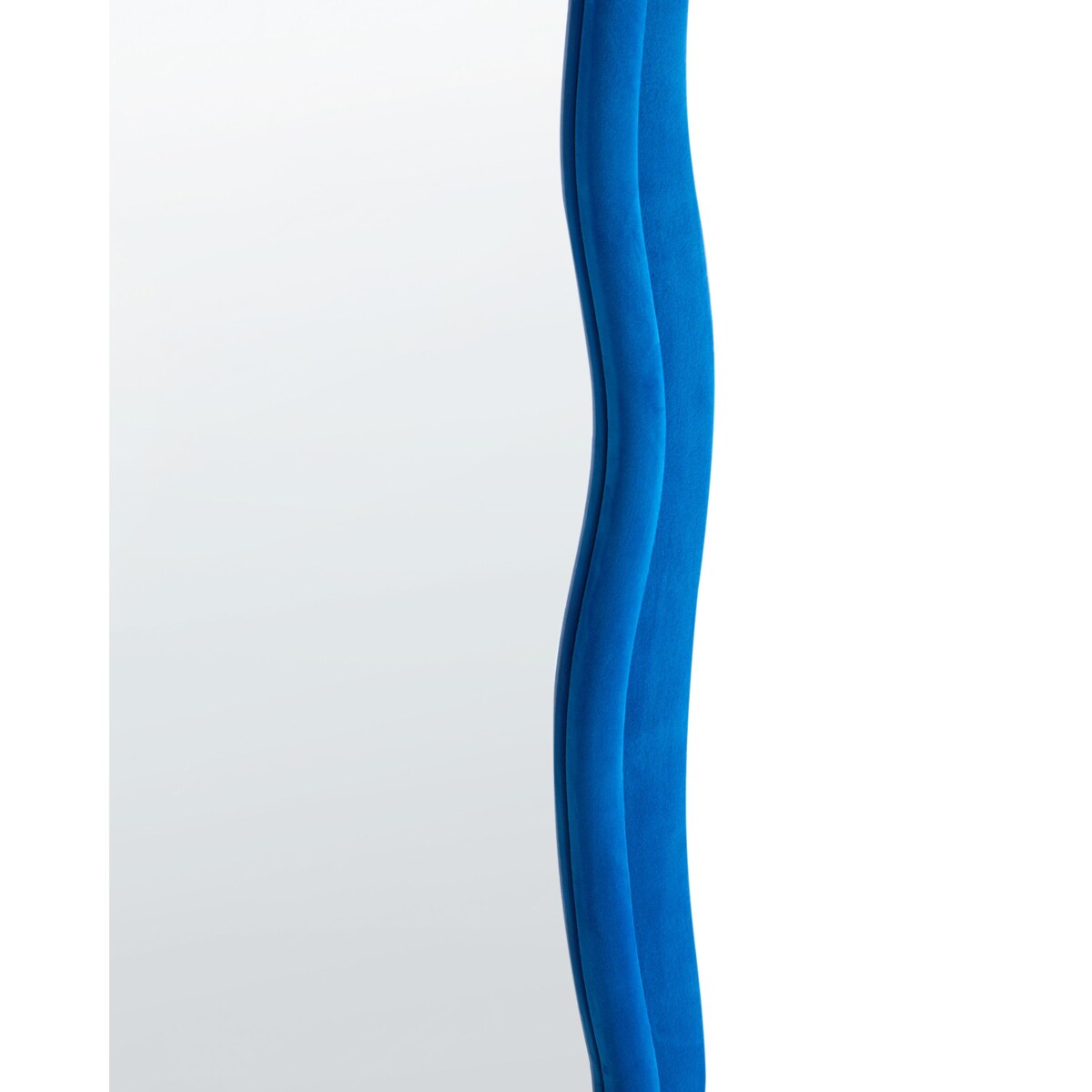 Lustro ścienne BEAUNE 56 cm 160 cm Welur Niebieski