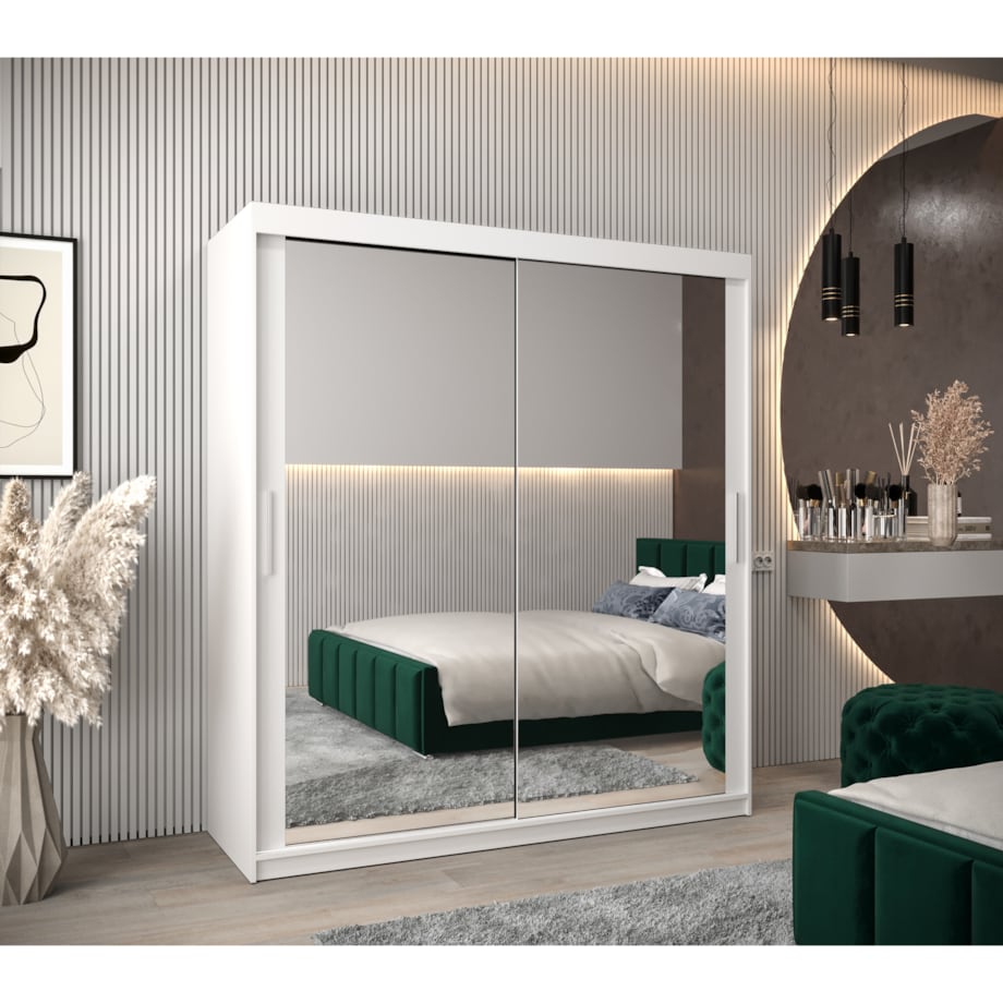 Szafa przesuwna Garderoba TOKYO 3 180 biały/biały