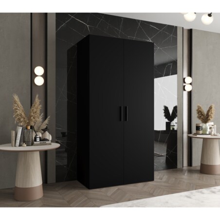 Szafa uchylna otwierana BARI 1 100 wys. 202 cm Czarny + u. Czarny