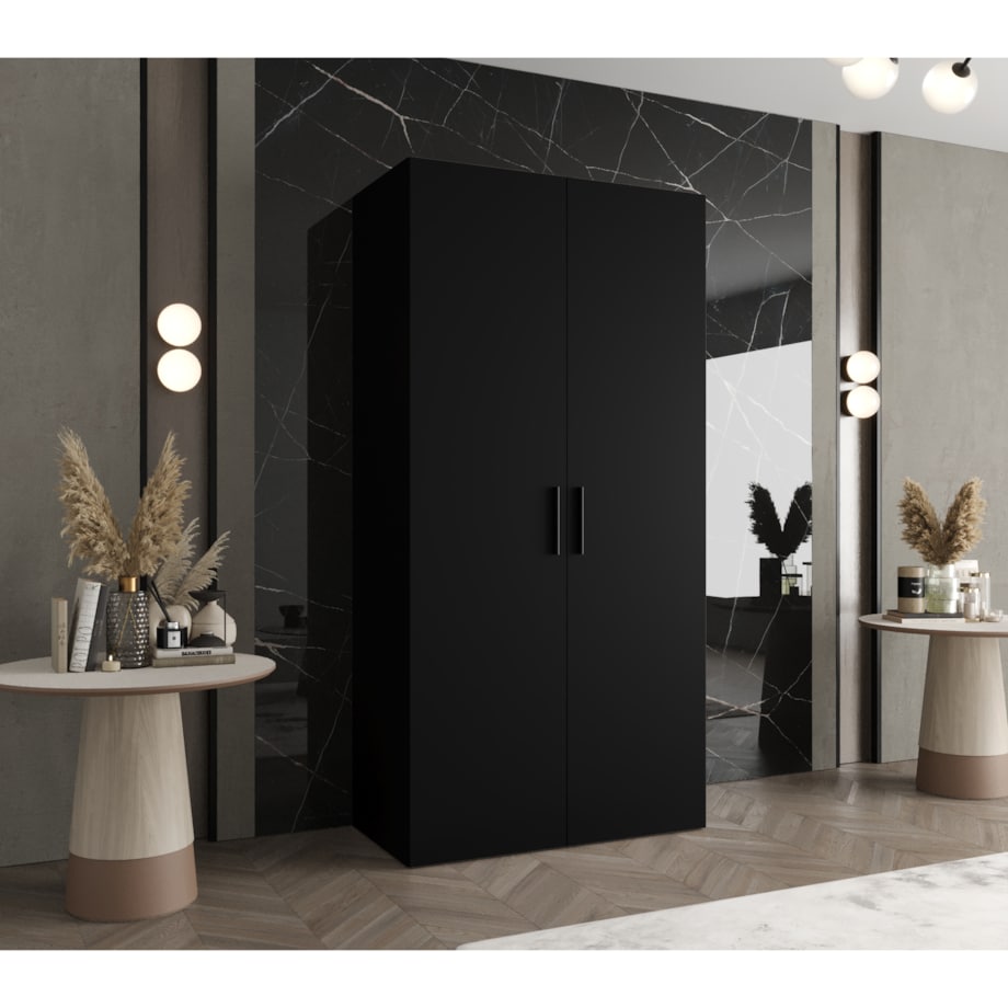 Szafa uchylna otwierana BARI 1 100 wys. 202 cm Czarny + u. Czarny